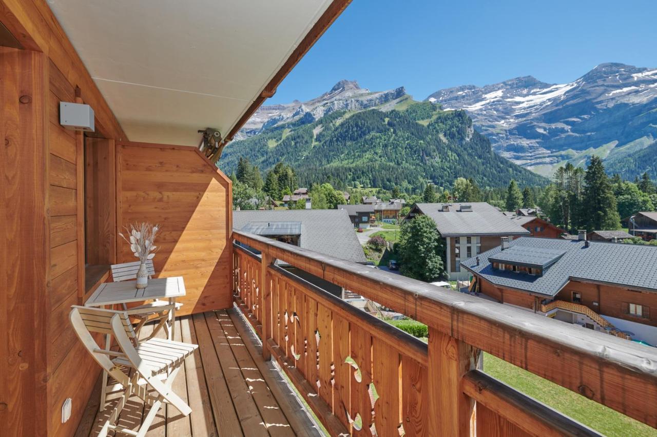 Magnifique Appartement Aux Diablerets Avec Vue Imprenable Les Diablerets Exterior foto